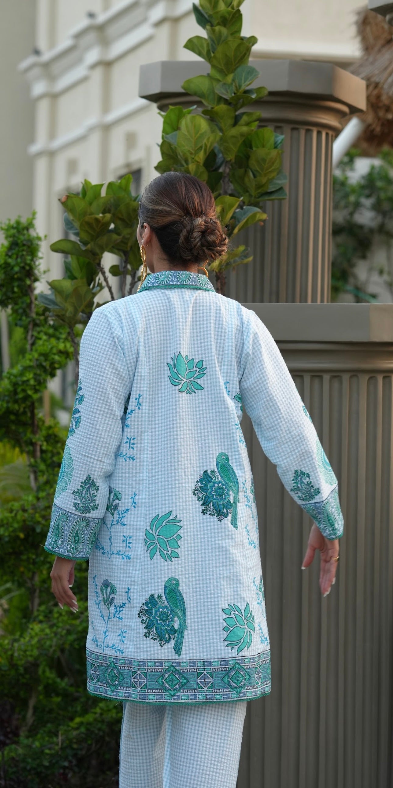 Vintage Veranda - Venus Blue Handblock set