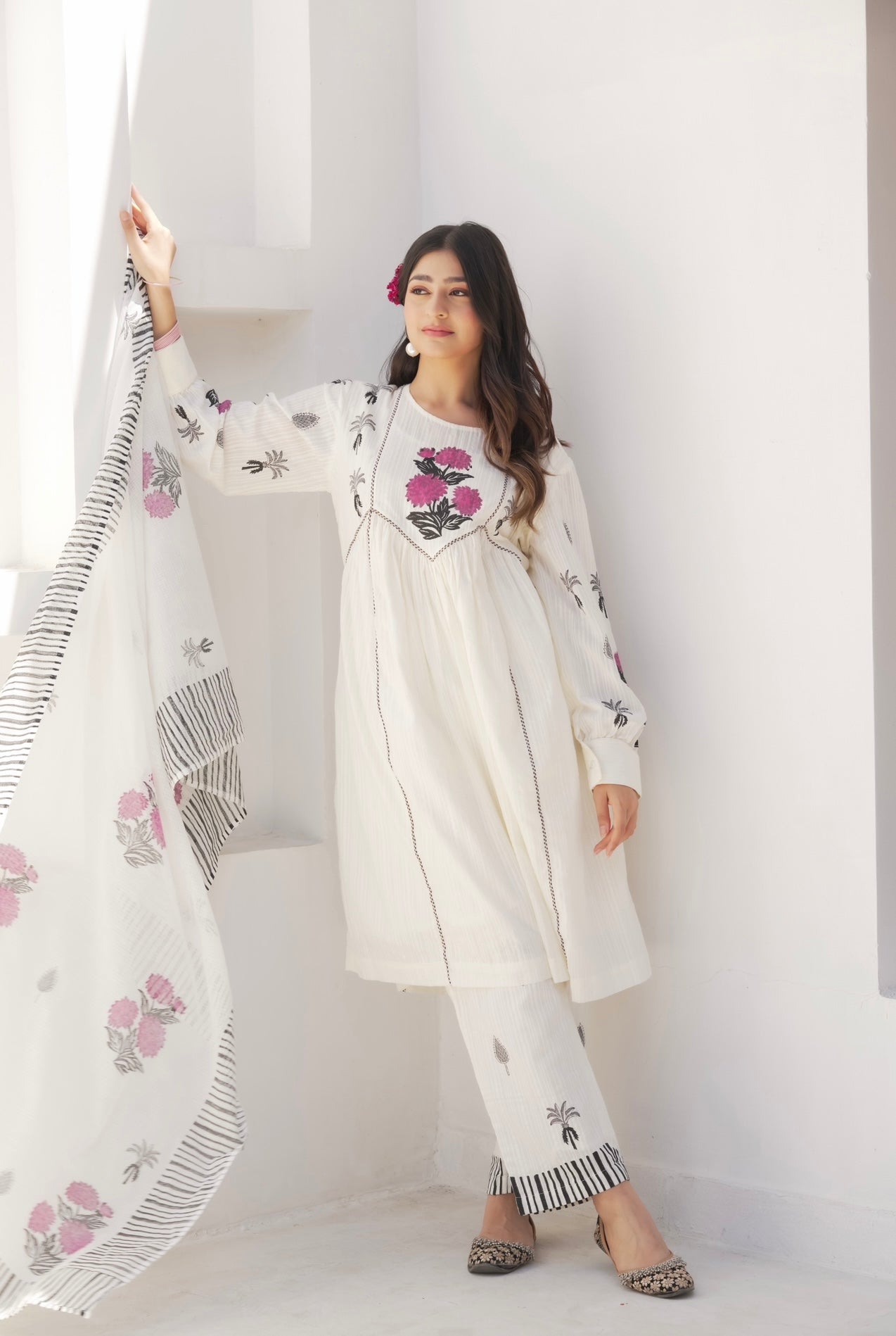 Sukoon Floral Anarkali Suit Set