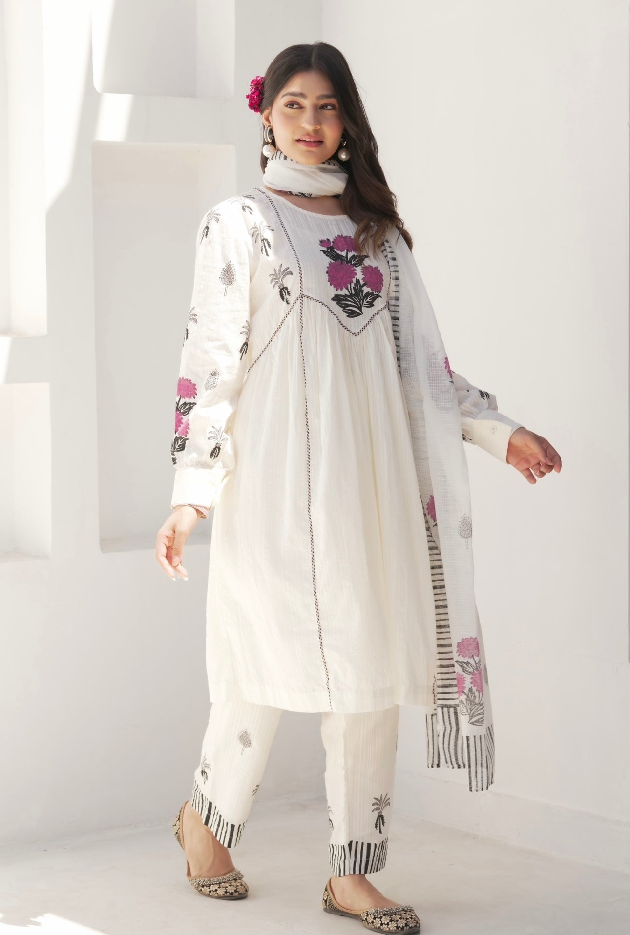 Sukoon Floral Anarkali Suit Set
