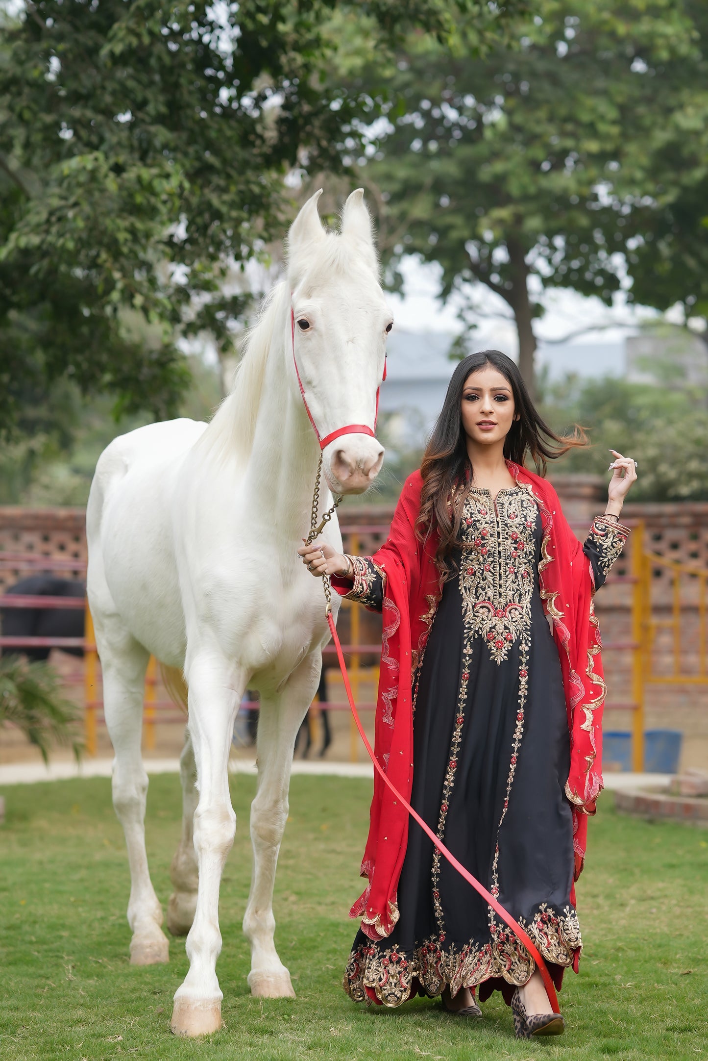 Designer Anarkali Embroidery Set Quebec, Canada