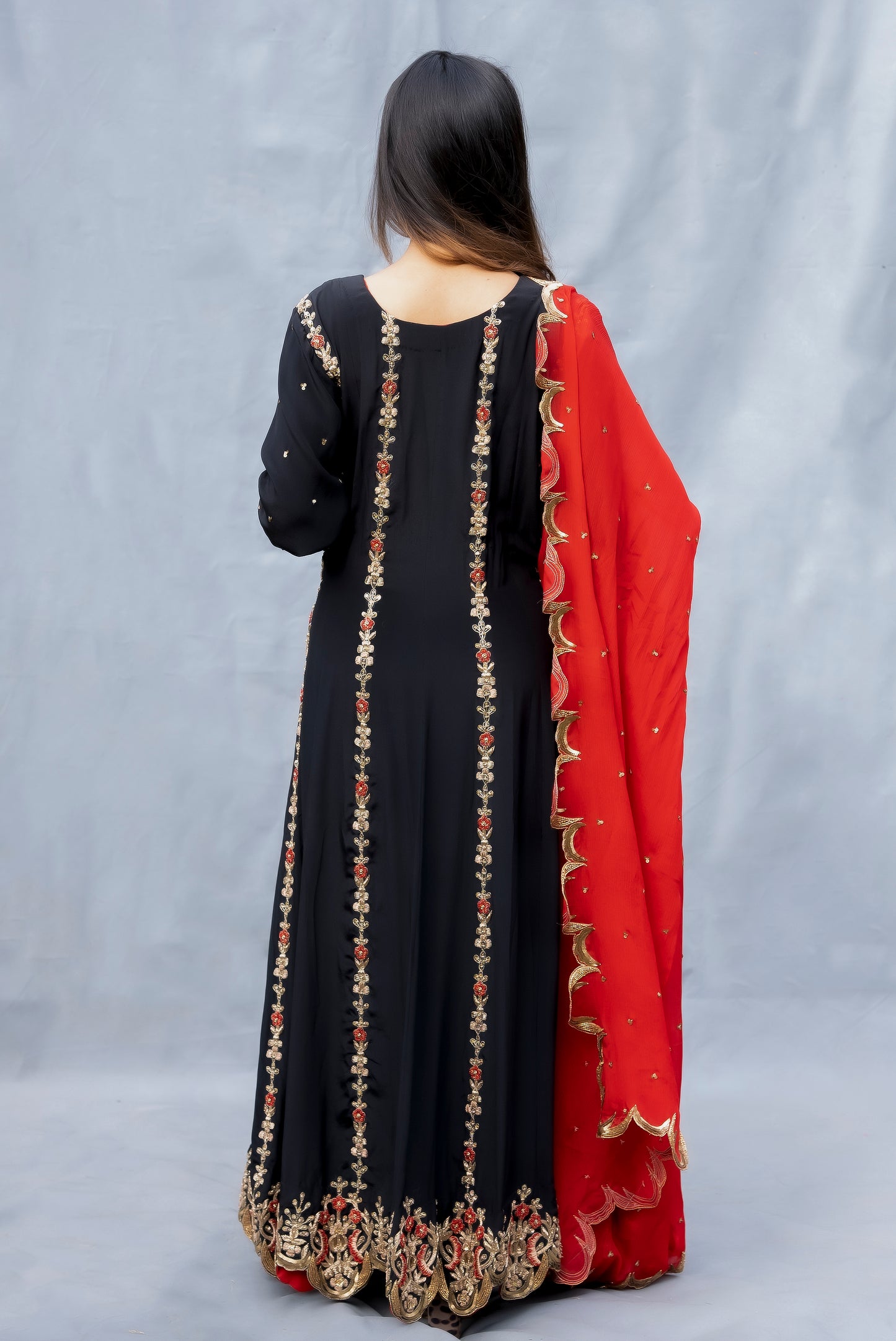 Multicolor Embroidery Anarkali Set Arizona, USA