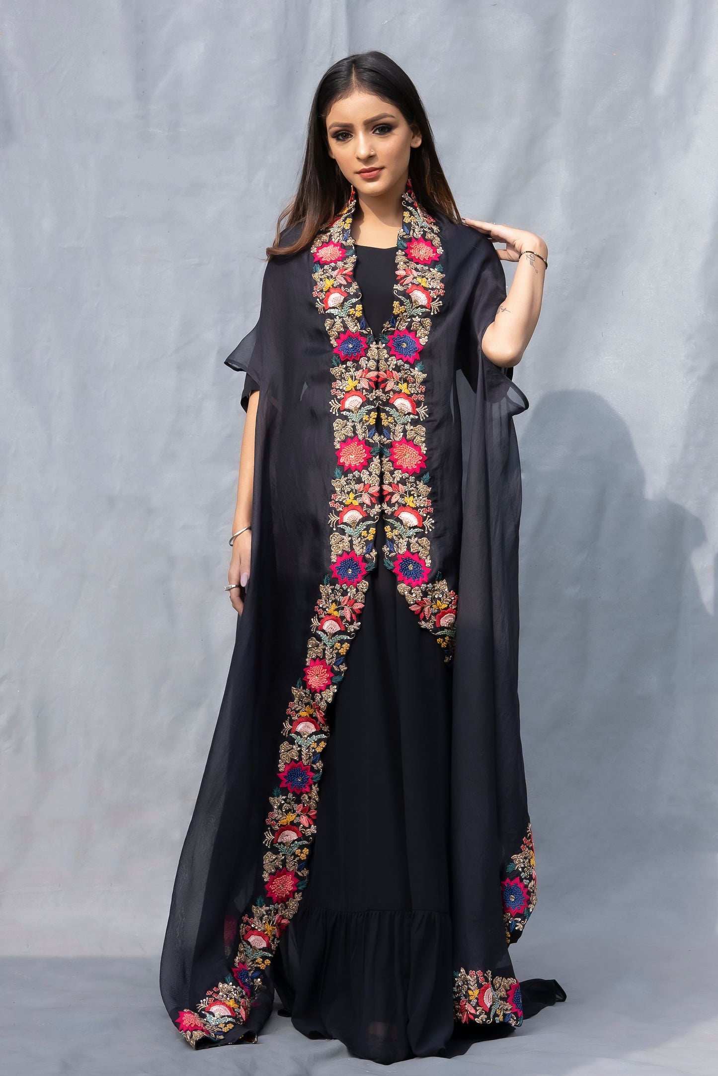 Multicolor Cape Anarkali Set Punjab,India
