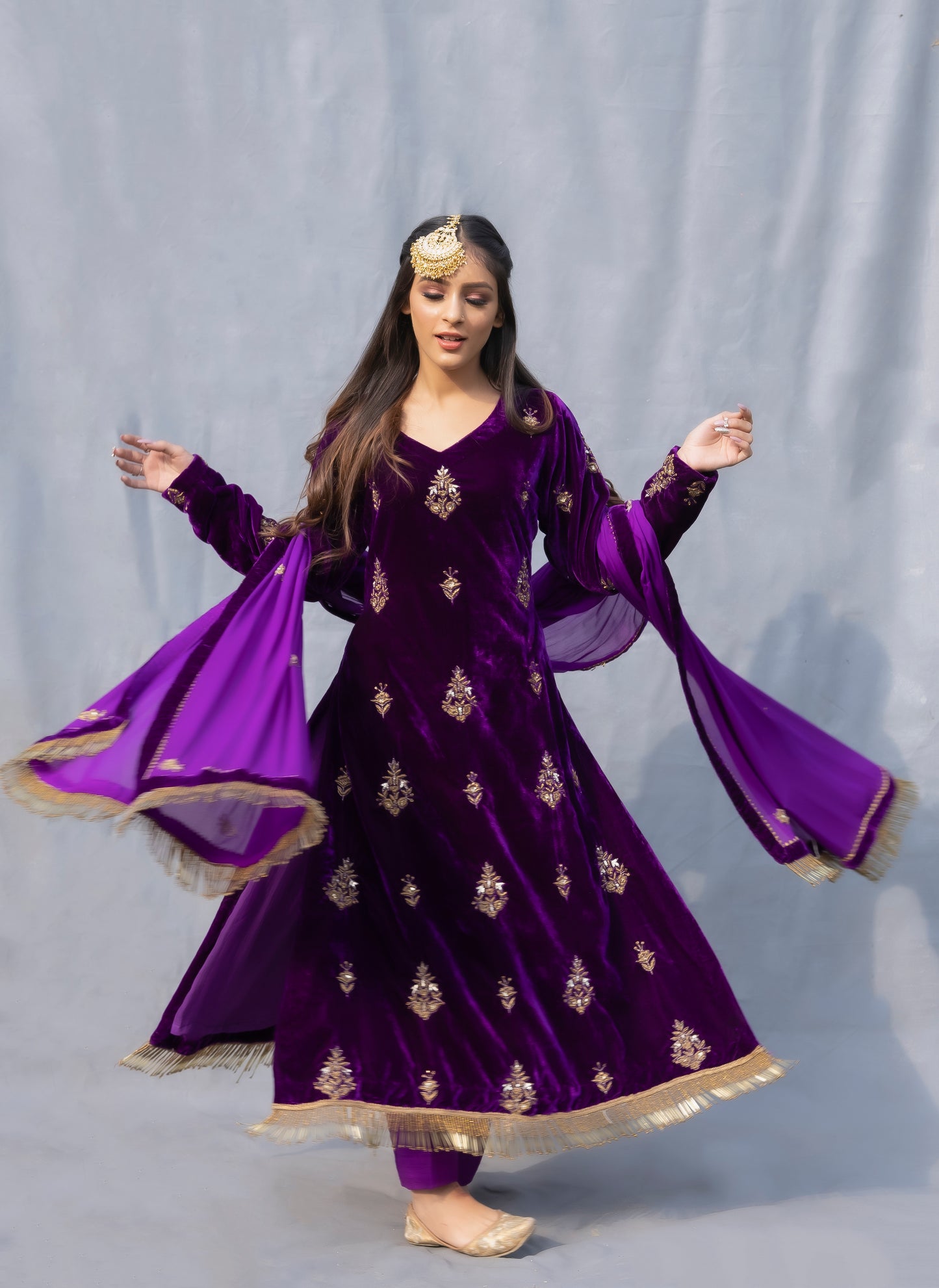 velvet embroidered suit set Jalandhar
