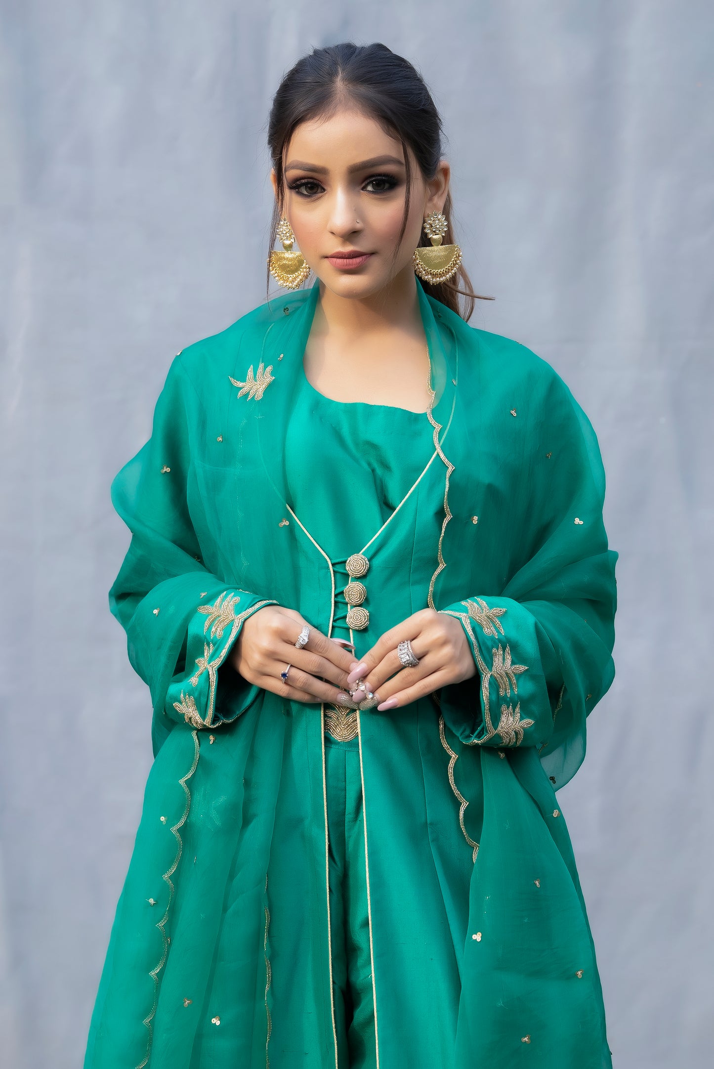 Green Silk Jacket Set Milan, Italy