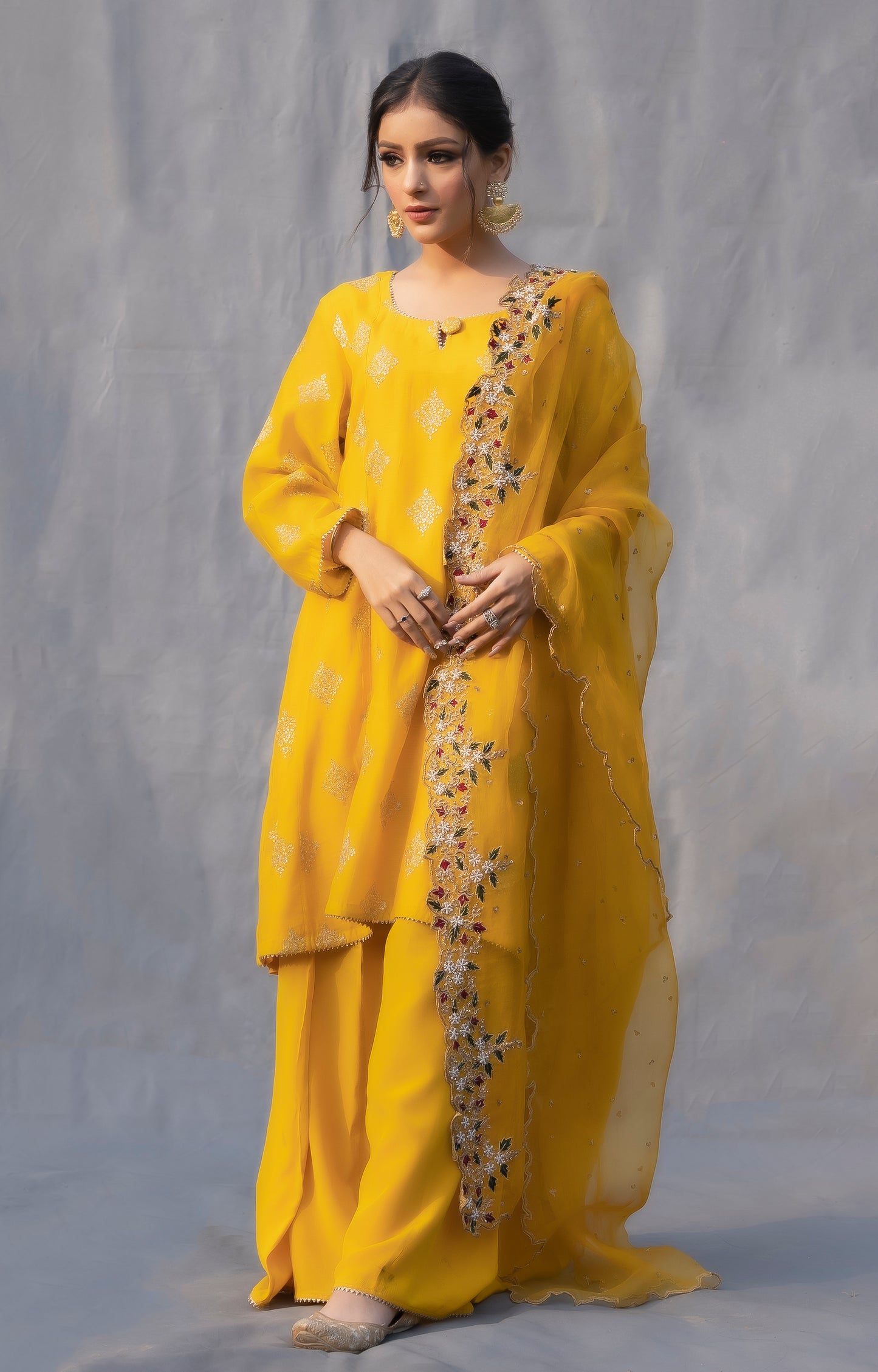 resham and zardozi chanderi suit california,usa