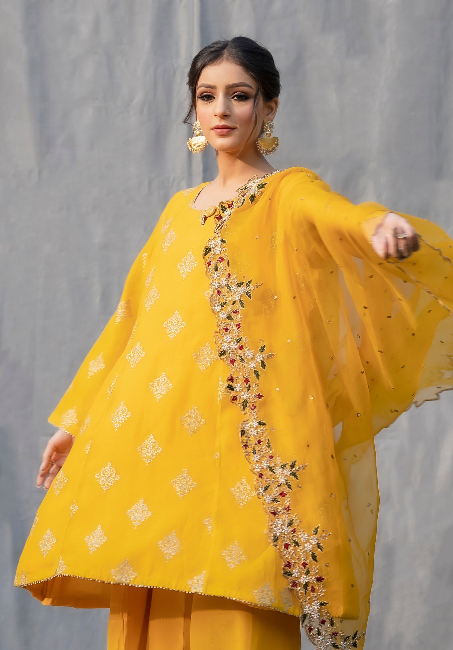 Chanderi Suit Set Bistro, UK