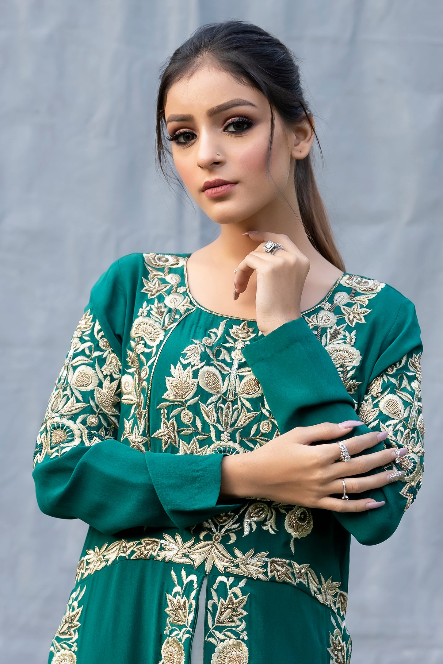 Partywear Green Lehenga Set Mumbai, India