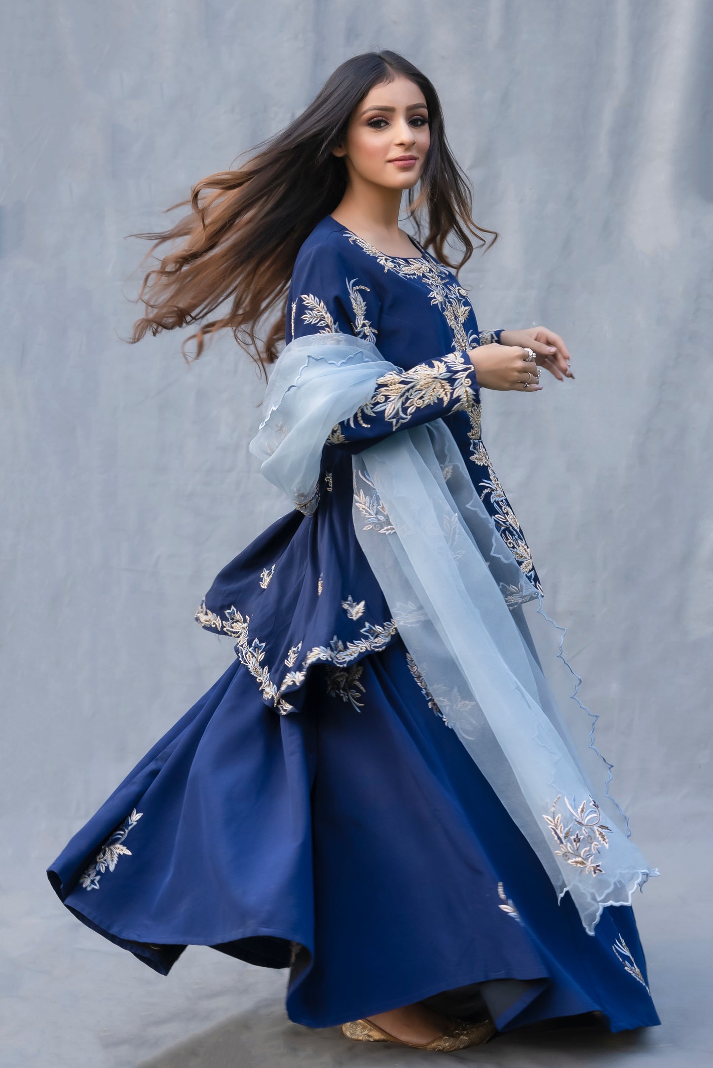 Online Navy Blue Lehenga Set Amritsar,Punjab
