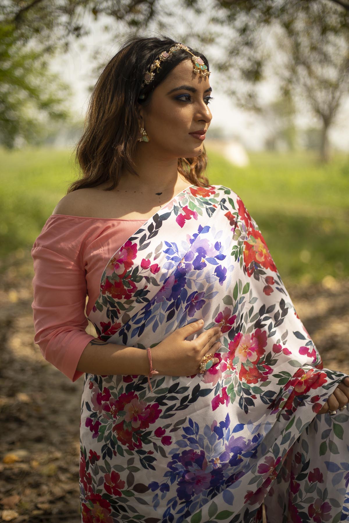 Lightweight Chinnon Fabric Saree Cambridge, UK