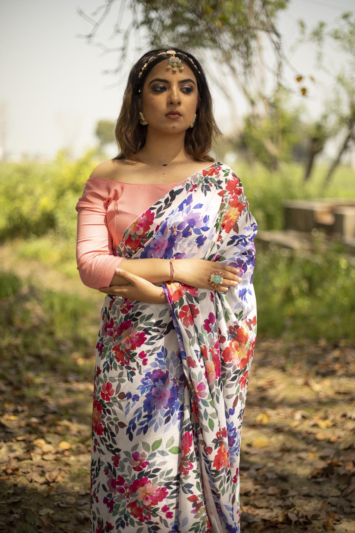 Chinnon Print Saree California, Usa