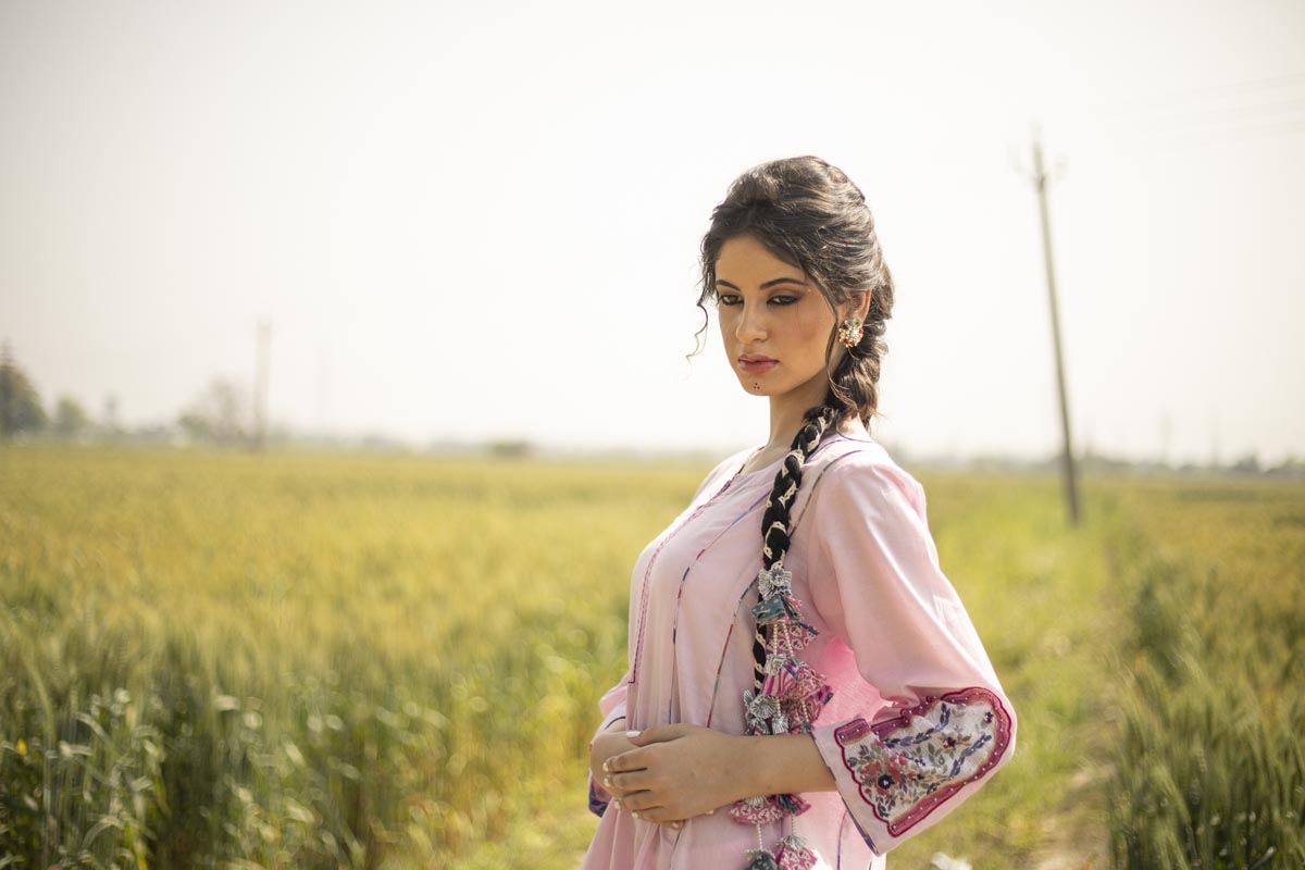 Pink Color Linen Cotton Suit Rome, Italy