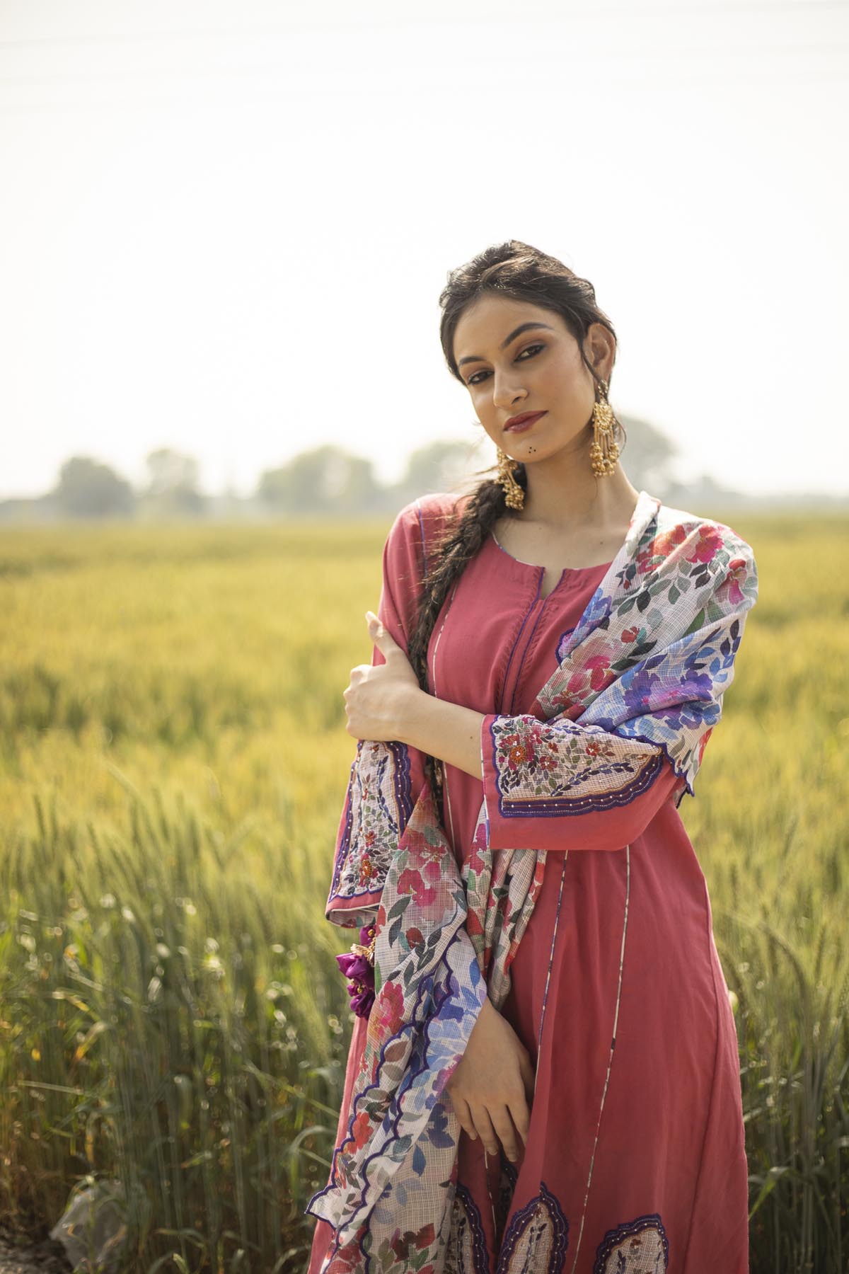 Embroidered Linen Cotton Kurta Set Chicago, Illinois