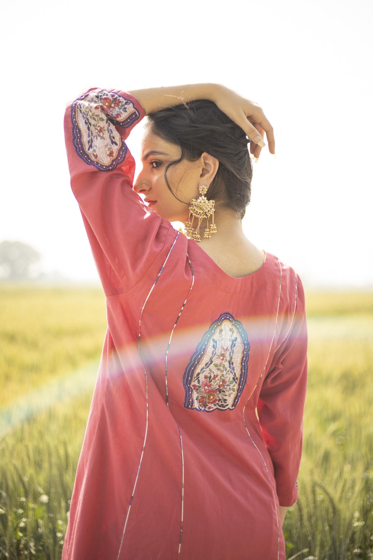 Beautiful Indian Linen Cotton Kurta Set