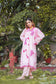 Summer comfortable Bella Pink Ombre collar neck kalidar block print handloom cotton suit Ontario,Canada