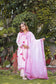Gorgeous handloom cotton with block print bella pink ombre suit at reasonable price Birmingham,UK
