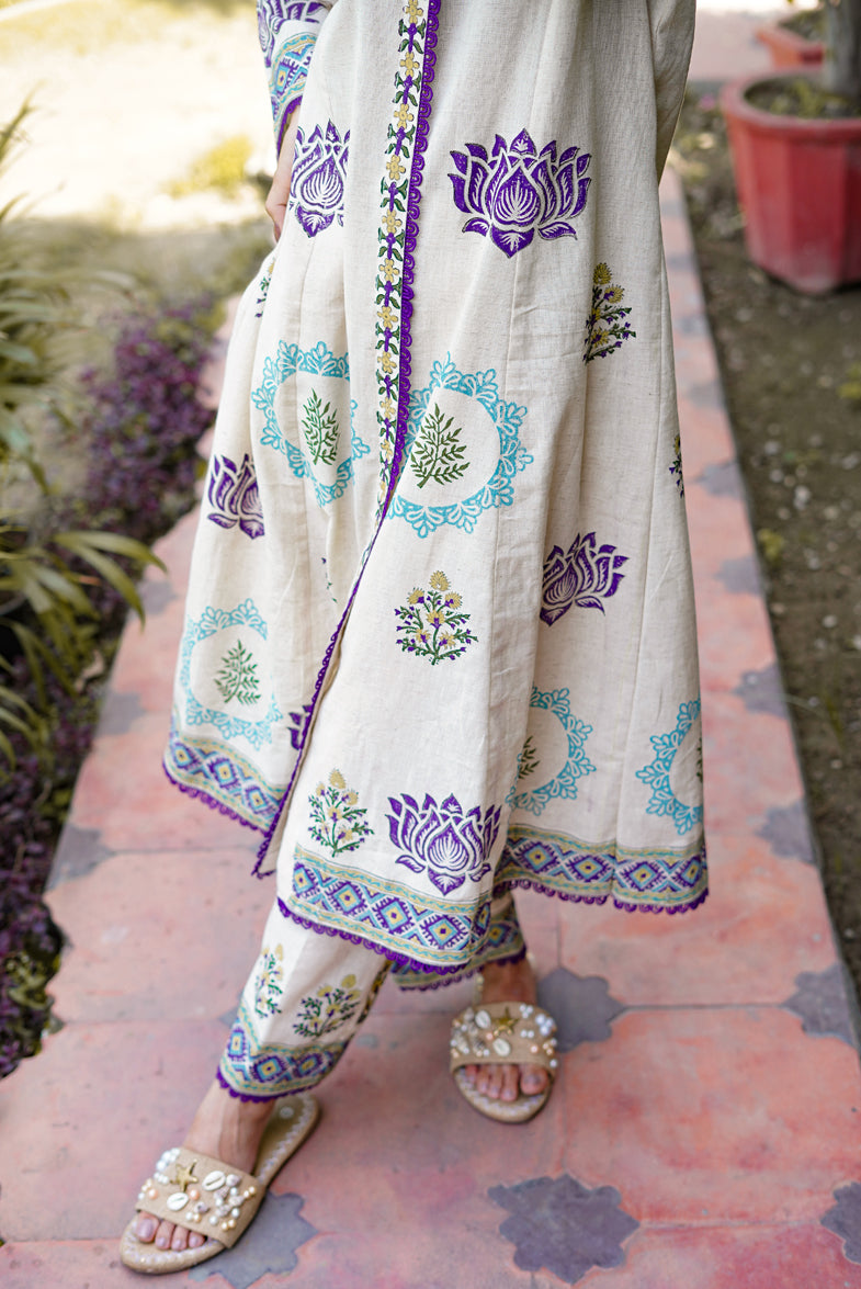 Pure Cotton Handloom Unstitched Yellow Ethnic Salwar Suit Material –  Stilento