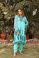 Holiday Turquoise kalidar block print suit, UK