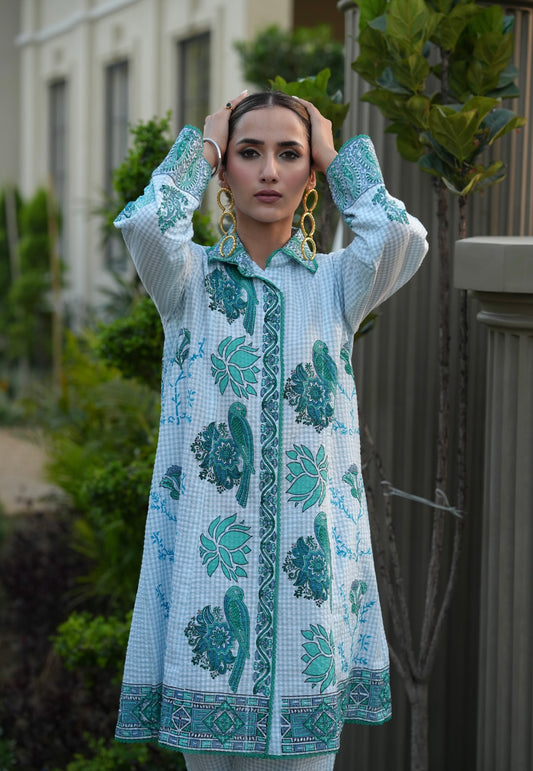 Vintage Veranda - Venus Blue Handblock set