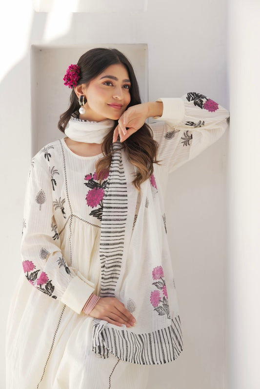 Sukoon Floral Anarkali Suit Set