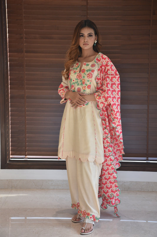 Indian Cotton With Doria Dupatta Suit